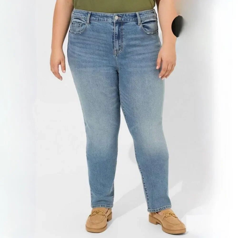Torrid High-Rise Straight Stretch Classic Denim Jean SIZE 22T Daytona Wash NEW